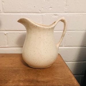 Vintage Cream & Brown Speckled Pitcher